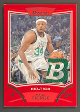 PAUL PIERCE 2008 TOPPS BOWMAN DRAFT PICK AND STARS RELICS RED 1/1