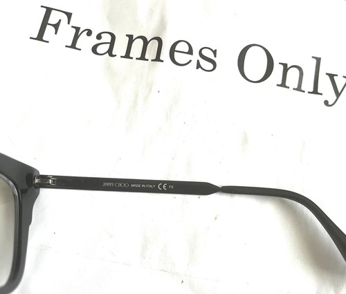 JIMMY CHOO 237 807 BLACK CRYSTALS AUTHENTIC FRAMES Only Made In Italy Preowned - Picture 8 of 9