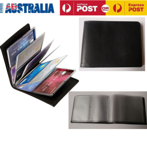 Amazing Slim 24 Card Wallet Leather Purse Credit Card Holder Money Cash Wallet - Picture 1 of 11