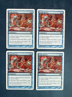 MTG 4X 9TH EDITION TRADE ROUTES MAGIC THE GATHERING ENCHANTMENT RARE BLUE  CARDS | eBay