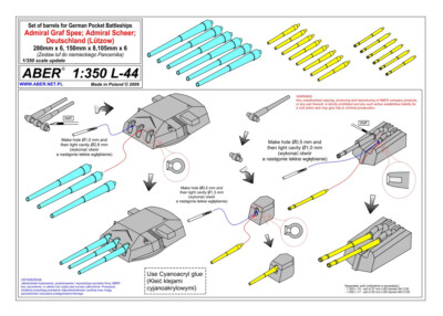 Aber - S 1:350 L-016 - Canons 20 Mm L/65 C/38 Pour Navires Allemands