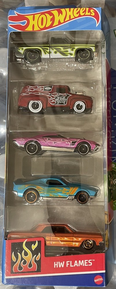 hot wheels flames 5 pack