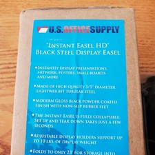 INSTANT EASEL BLACK STEEL 63  Tall DISPLAY EASEL U.S. OFFICE SUPPLY 
