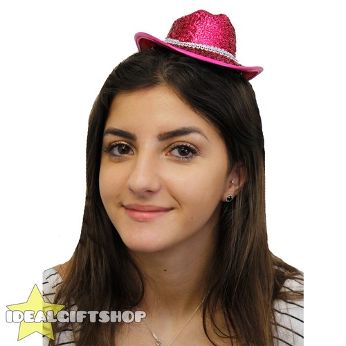 PINK MINI SPARKLY COWBOY COWGIRL HAT 