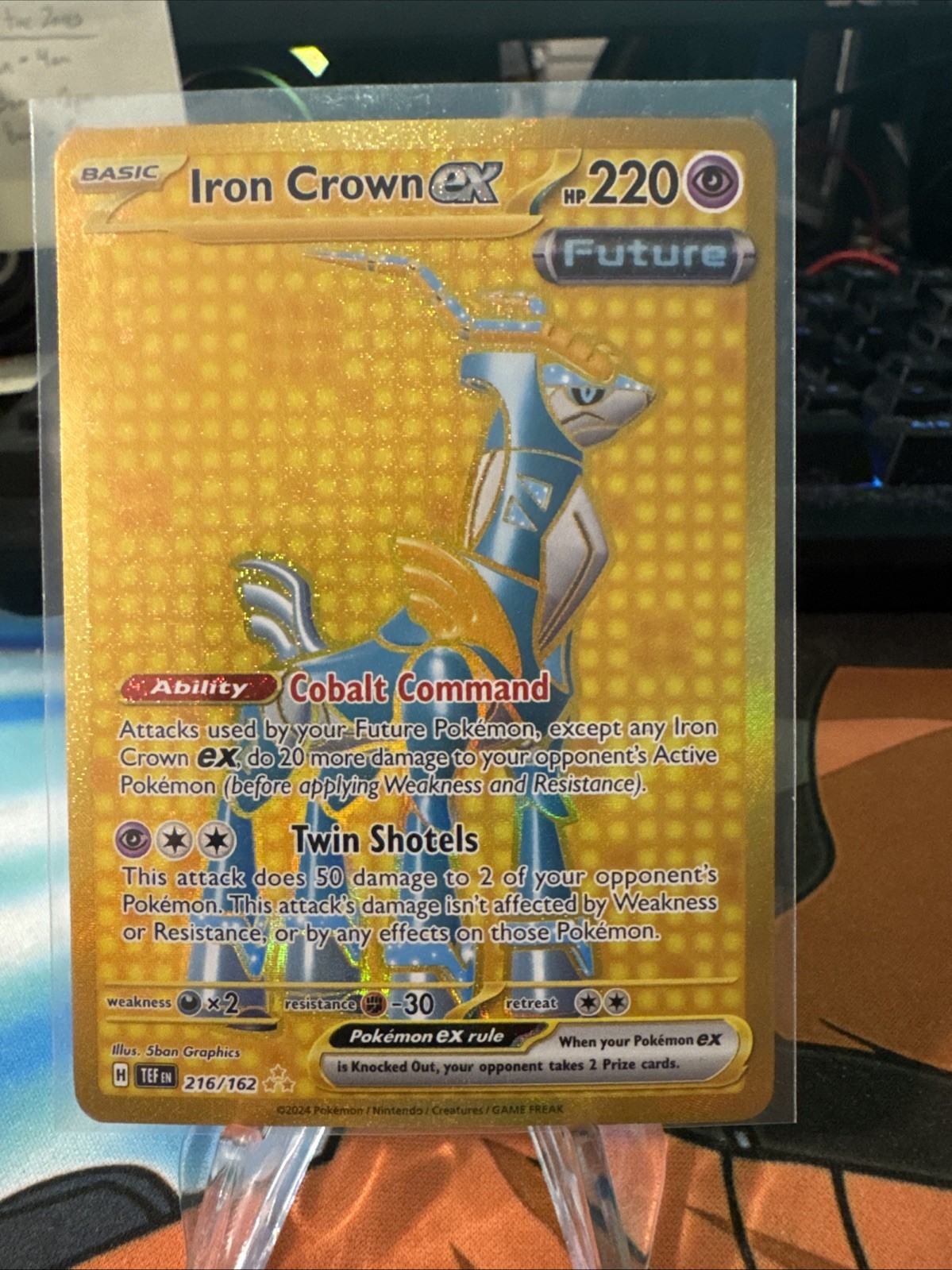 Iron Crown ex 216/162 Hyper Rare Temporal Forces Pokemon Near Mint
