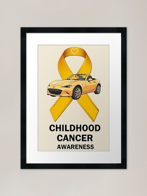 Gerahmtes gerahmtes Wandbild Poster Leinwanddruck Bild im Kindesalter Krebs
