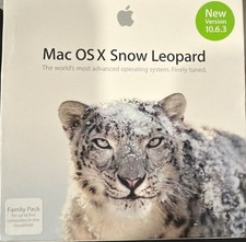 Mac OS X Snow Leopard 10.6.3 DVD sistema operativo avanzado Macintosh OSX Family Pak