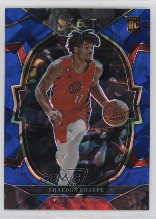 2022-23 Panini Select Concourse Blue Cracked Ice Prizm Shaedon Sharpe #71 6o3