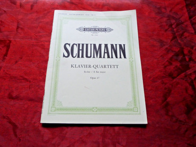 SCHUMANN Klavier-Quartett Es.dur Opus 47 Violine, Viola, Violoncello, Klavier