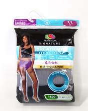 Women's Fruit of the Loom 4-pack Breathable Cooling Stripes Size: 7, (L/G)