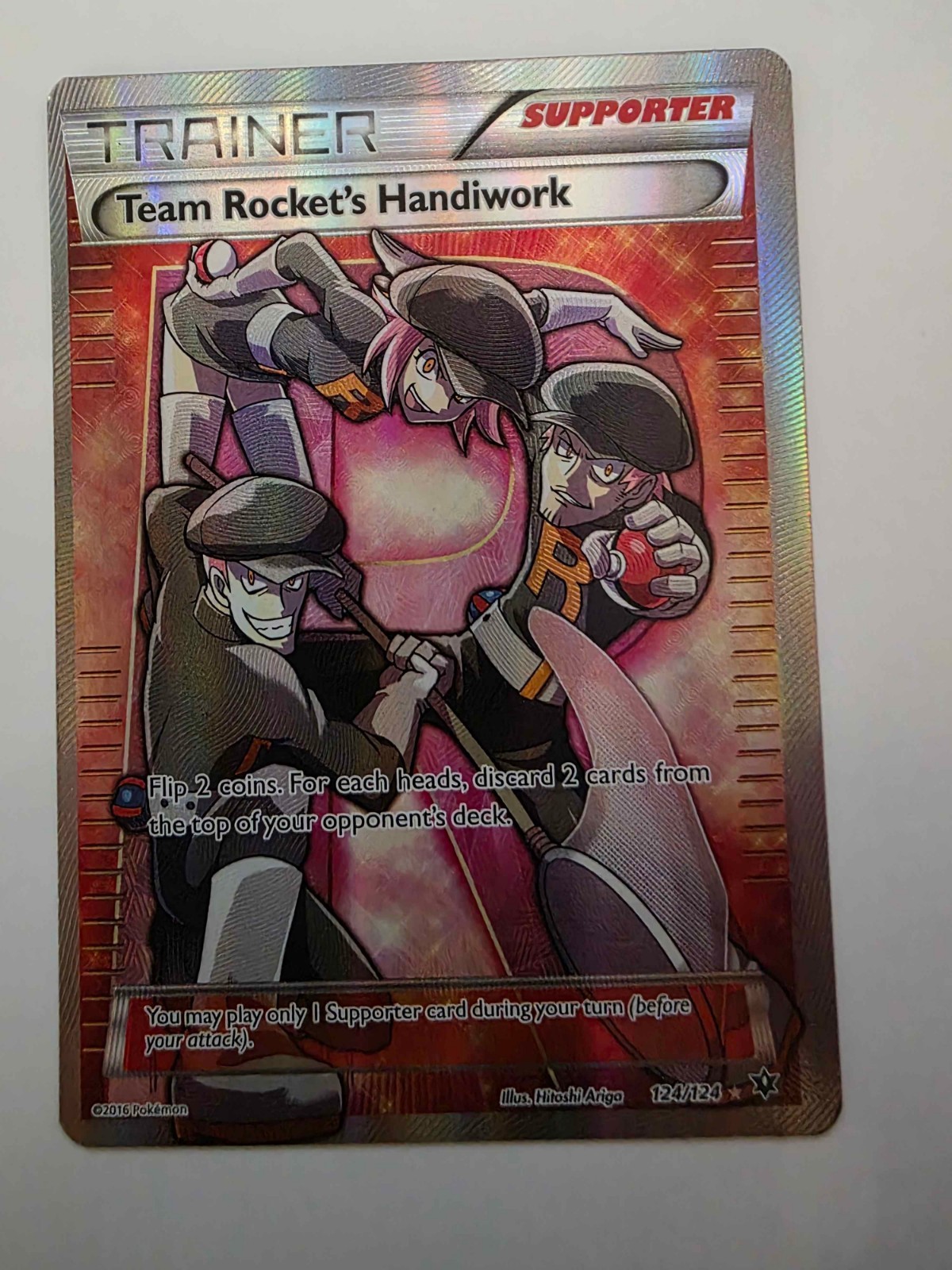 Team Rocket's Handiwork Full Art 124/124 XY Fates Collide Pokemon Card NM