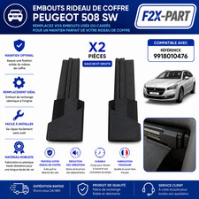 2x Endst&uuml;cke Kofferraumvorhang Peugeot 508 SW Befestigung links & rechts 9918...