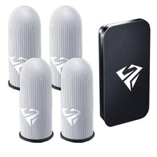 2 Pair Gamer Finger Sleeves Sweatproof Gamer Finger Covers Touch Screen + Case