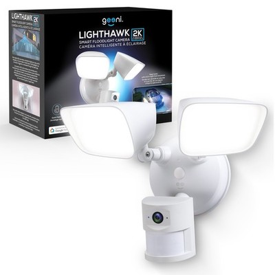 Geeni Lighthawk Floodlight Security Camera 3MP 1800LM Motion Light 2.4/5GHz WiFi