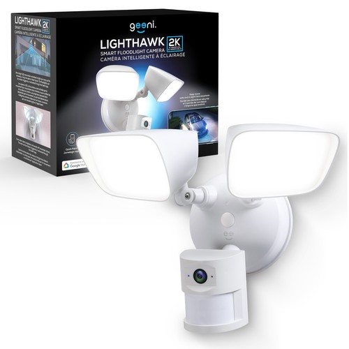 Geeni Lighthawk Floodlight Security Camera 3MP 1800LM Motion Light 2.4/5GHz WiFi