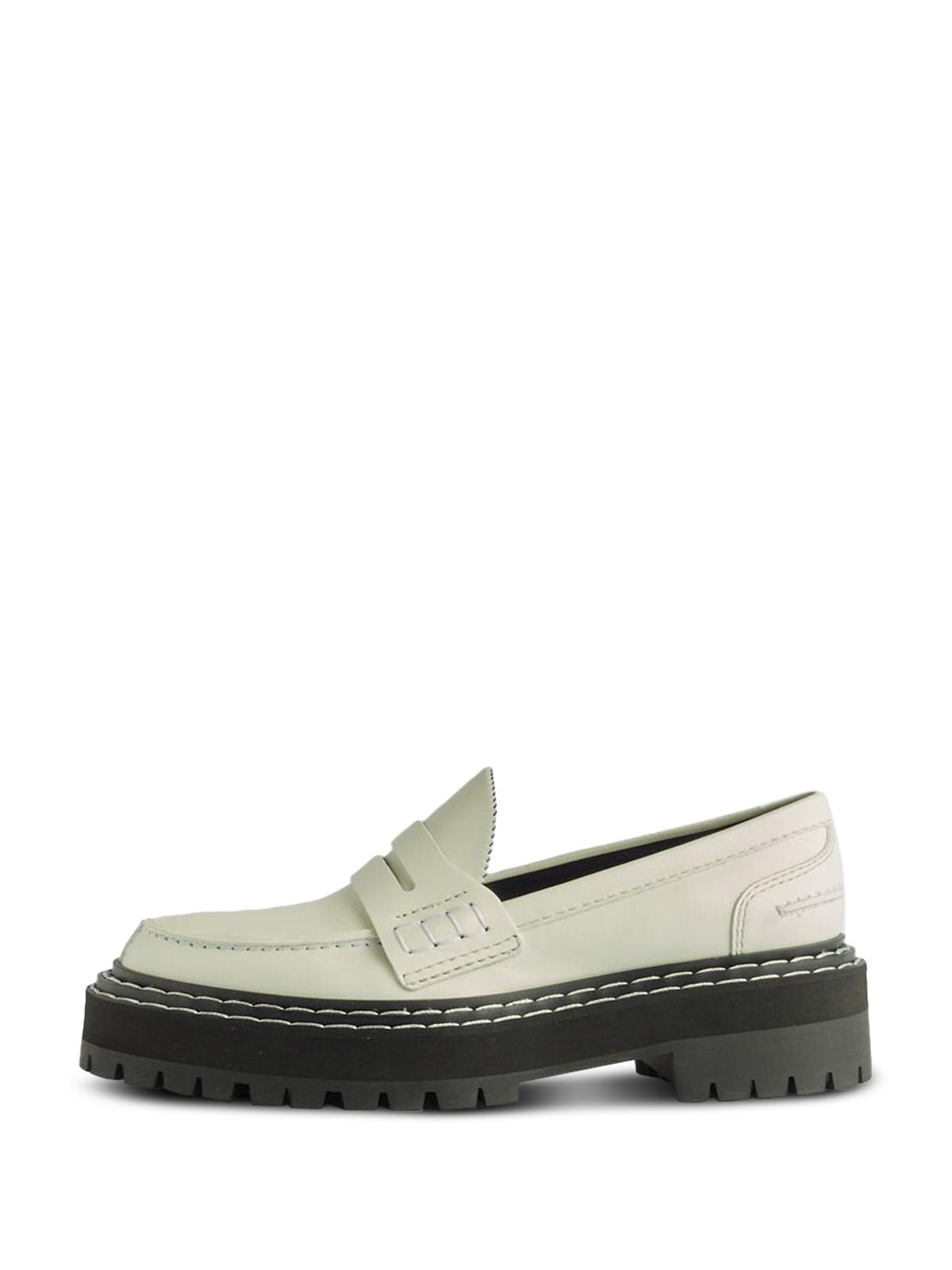 PROENZA SCHOULER Womens Ivory 1 Platform Penny Strap Slip On Loafers Shoes 385 40890₽