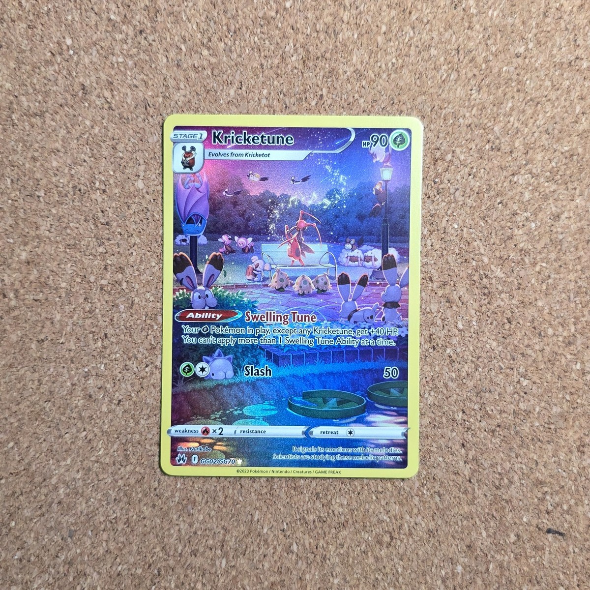 Kricketune GG02/GG70 Crown Zenith Full Art Ultra Rare Holo Pokemon Card *B22 Kricketune GG02/GG70 Crown Zenith Full Art Ultra Rare Holo Pokemon Card *B22