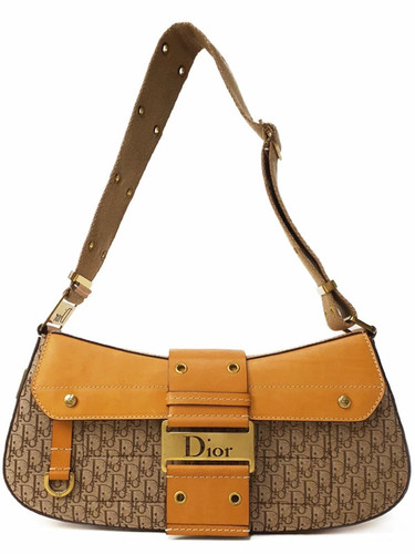 Christian Dior Trotter Pattern Street Chic Semi Shoulder Bag DustBag Card #T128