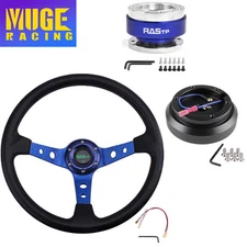 14"Steering Wheel+Quick Release+Hub Adapter For Mitsubishi Eclipse Lancer Galant