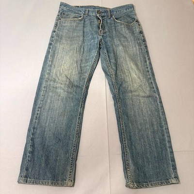 Levis 559 Jeans Men 32x34 Blue Whiskered Denim Straight Leg Mid Rise Relaxed Fit