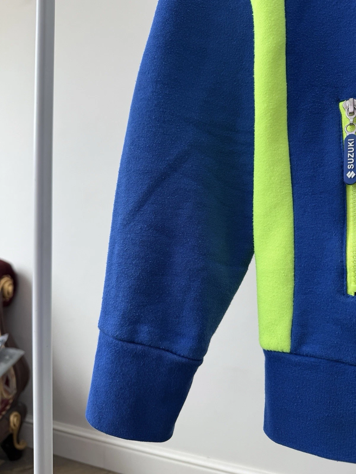 Vintage Suzuki MotoGP Team Jacket Mens Blue Full Zip Racing Motul Logo image 9