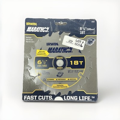 2-PACK! IRWIN Tools MARATHON Carbide Circular Saw Blades, 6 1/2'' 18T  14020