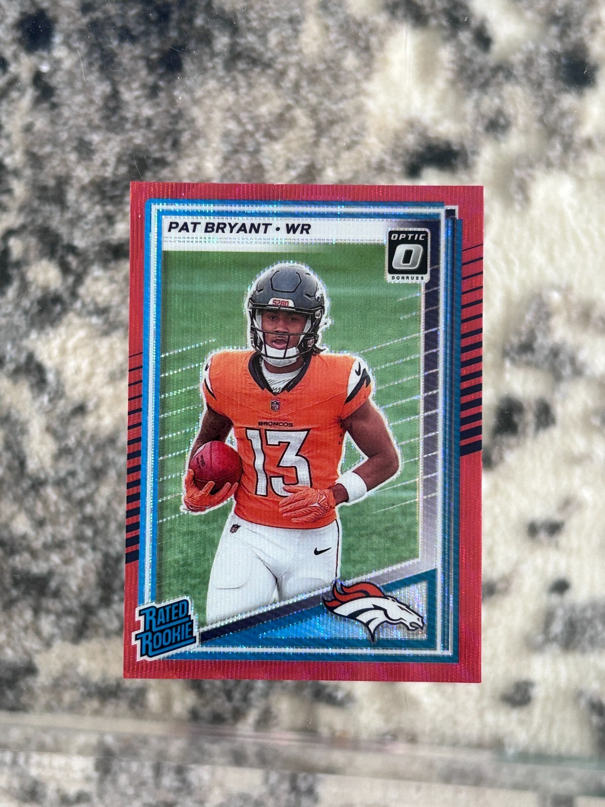 2025 Panini Donruss - Rated Rookie Pat Bryant #336 Optic Preview Red Wave Prizm