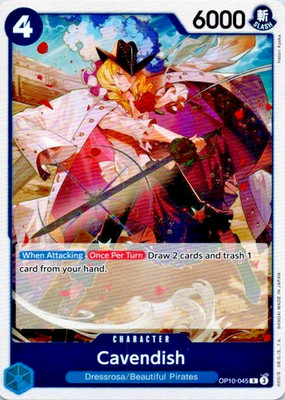Cavendish (045) OP10-045 Rare Royal Blood One Piece Near Mint