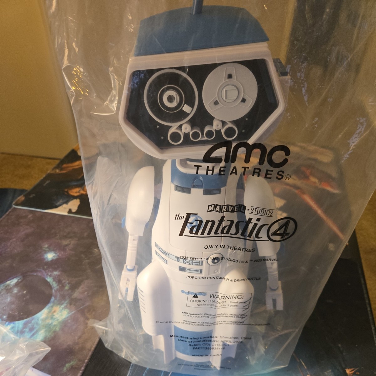 NEW SEALED Fantastic Four AMC Herbie Theater Popcorn Bucket Cup