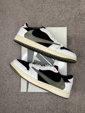 AirS JordanS 1 Retro Low OG x Travis ScottS Olive Men US 9.5 - SHIP FAST