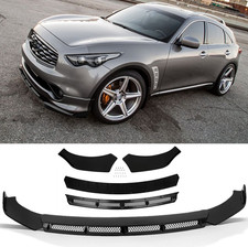 For Infiniti Fx35 Fx37 Fx45 Fx50 Front Bumper Lip Splitter Spoiler Glossy Black