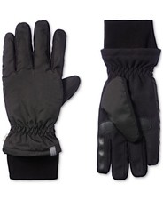 Isotoner Signature Men's Touchscreen Water Repellant Ripstop Gloves Medium Black