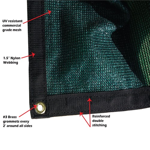 Green  14 ft. x 14 ft. Premium 90% shade sail, sun block, privacy screen - Picture 1 of 4