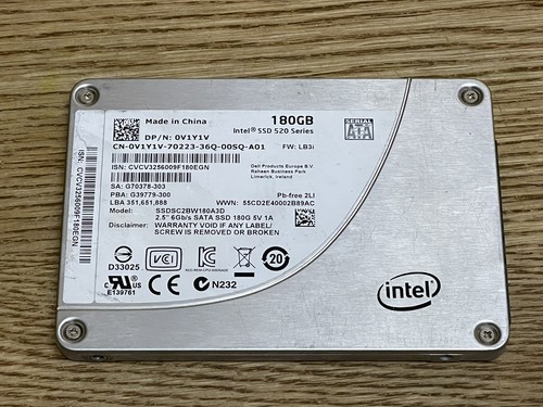 Intel SSD 520 Series SSDSC2BW180A3L 180GB Sata 2,5" SSD