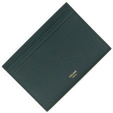 CELINE CARD CASE MULTI-FUNCTION Leather Dark Green Made in Italy