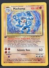 Pokémon Machamp 1st Edition Holo Rare Base Set 8/102 100 HP Seismic Toss 1999