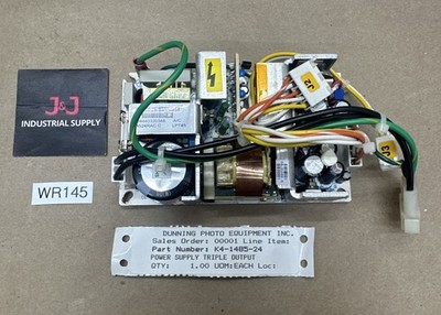 NEW NO BOX- Dunning Photo Equipment K4-1485-24 Power Supply Triple Output   