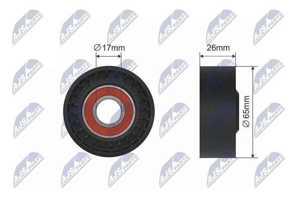 NTY Idler Pulley Serpentine Belt Tensioner RNK-RE-001 for BMW Dacia Fiat Ford