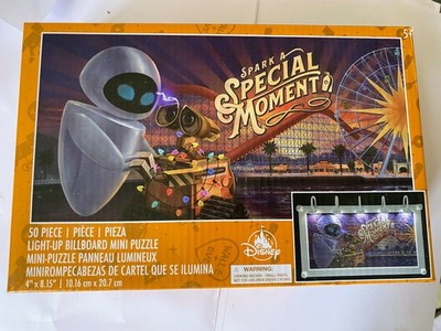 Disney Parks beleuchtete Werbetafel Mini Puzzle Wall-e Spark A Special Moment 50