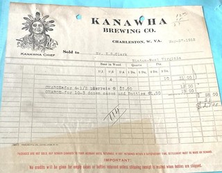 CHIEF KANAWHA BREWING PREPRO CHARLESTON WEST VIRGINIA BEER LAGER ALE BIAGI 1912