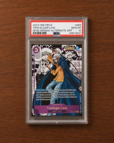 2023 One Piece OP05-069 Trafalgar Law Manga Alternate Art PSA 10