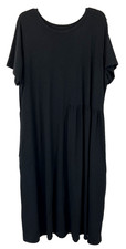 Joan Rivers Midi Dress w/Pockets Sz 2X Black Short Sleeve A652750 Women K8