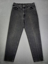 Vintage Levi's 550 Orange Tab Black Denim Jeans Men's Size 33x32 USA Made Pants