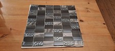 Grey Square Gloss glass mosaic 300x300mm sheets
