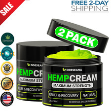 2 Pack Hemp Cream Maximum Strength Shoulder Hip Joint Neck Knee  Lower Back 4oz