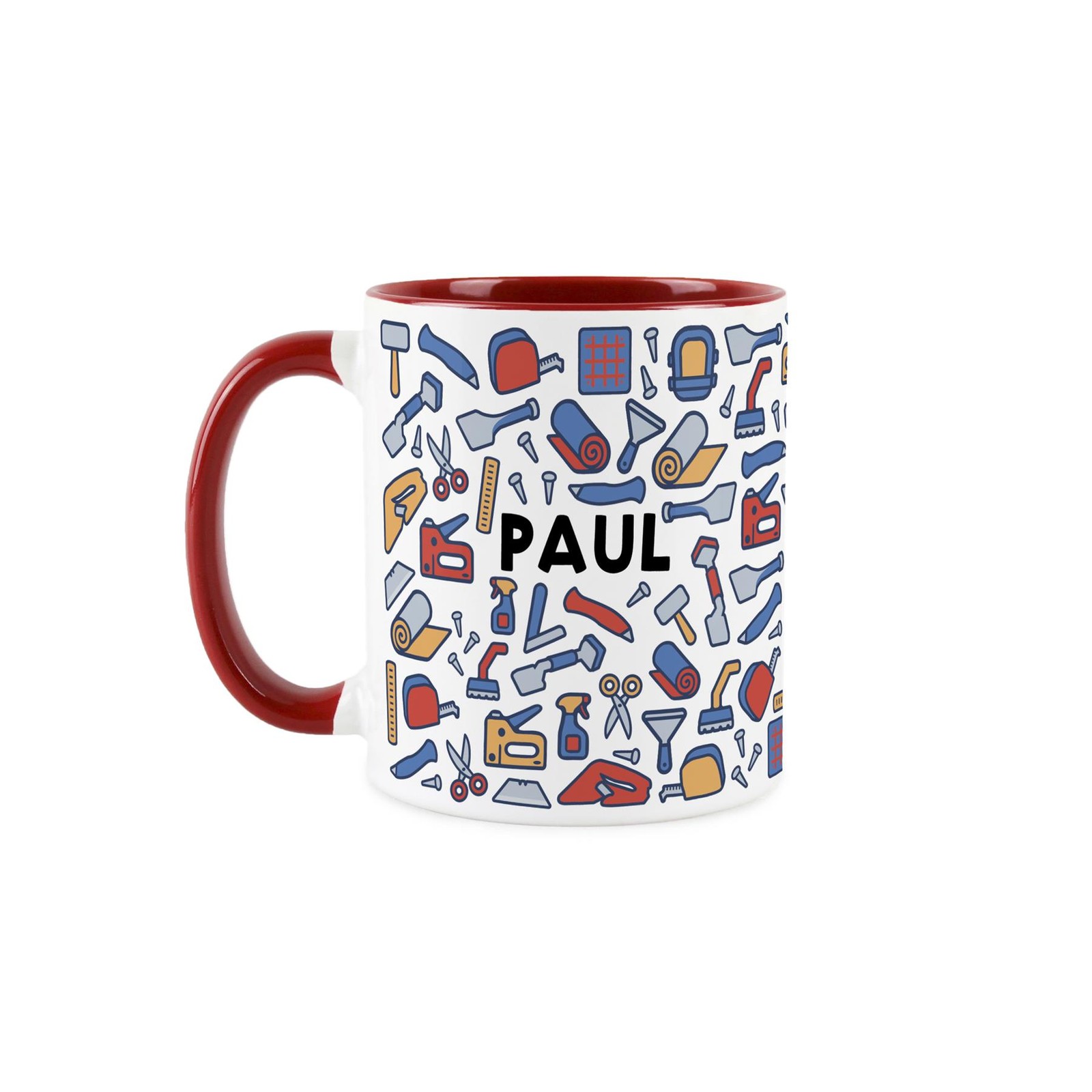 Personalised Carpet Fitter Mug - Red Novelty Custom Gift for Carpet Fitter