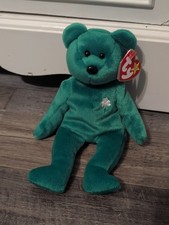 TY Beanie Baby Retired Erin The Shamrock Bear 1997 With Tags