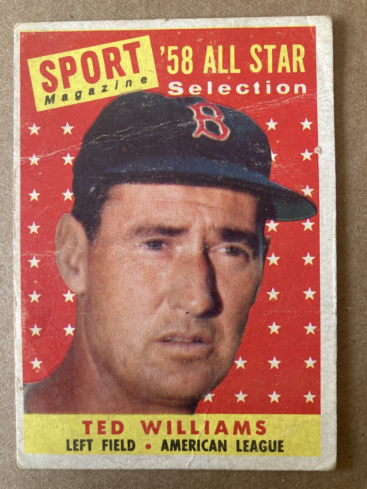 Ted Williams 1958 Topps All Star Sport Magazine #485