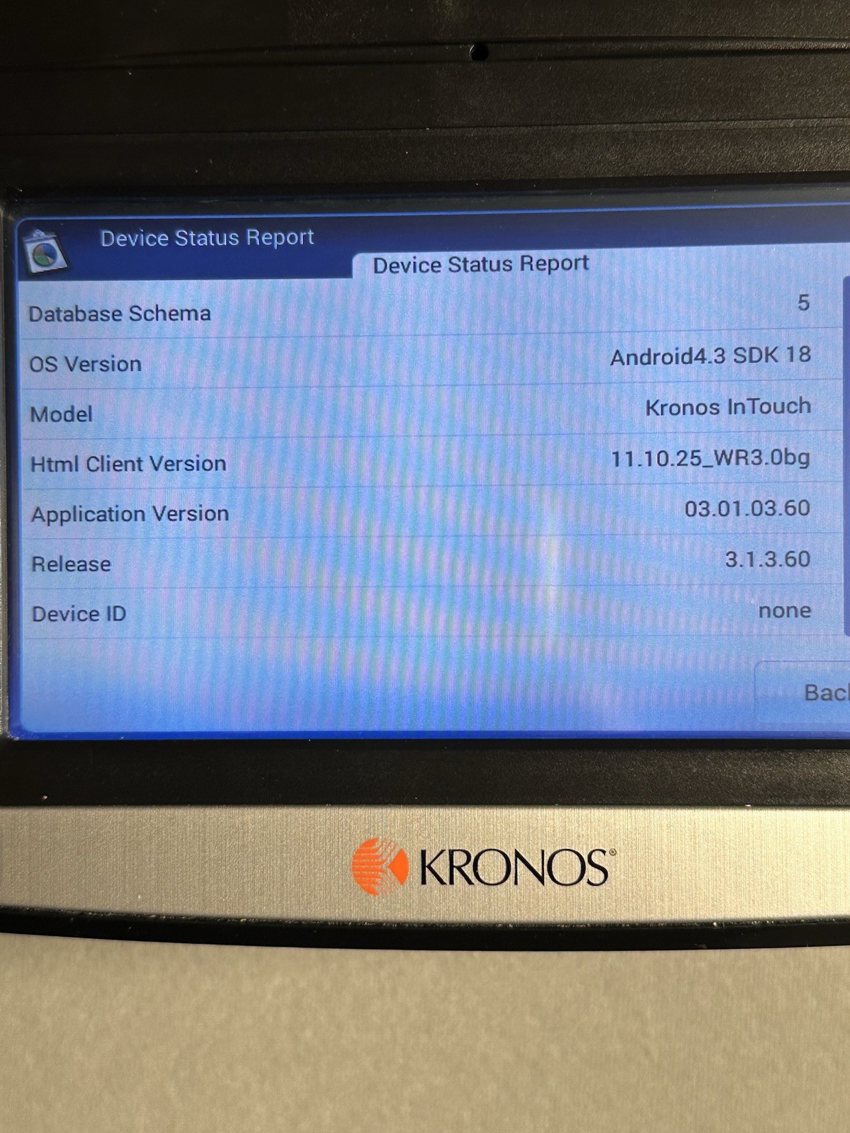 Kronos InTouch 9100 Time Clock 8609100-008 with Power Supply (Tested)