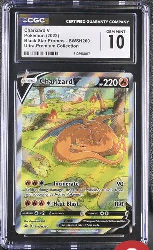 Pokémon TCG Charizard v SWSH260 Sword & Shield Promo Card Gem Mint CGC 10